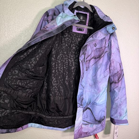 Volcom Westland Jacket Womens Medium Insulated Snowboard Ski Winter Marble NEW - Picture 3 of 13